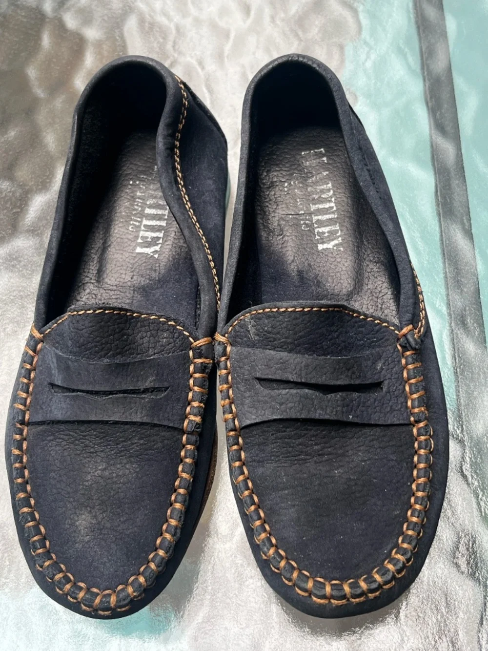Hartley by Furetto Kids blue suede loafers Made in Italy EU size 31